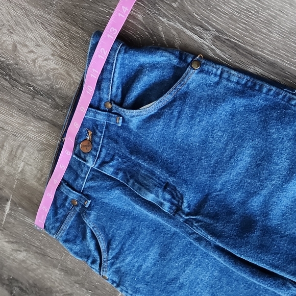 Vintage Wrangler High Rise Straight Leg Ankle/ Short Length Denim Jeans 0/24 - Picture 8 of 16